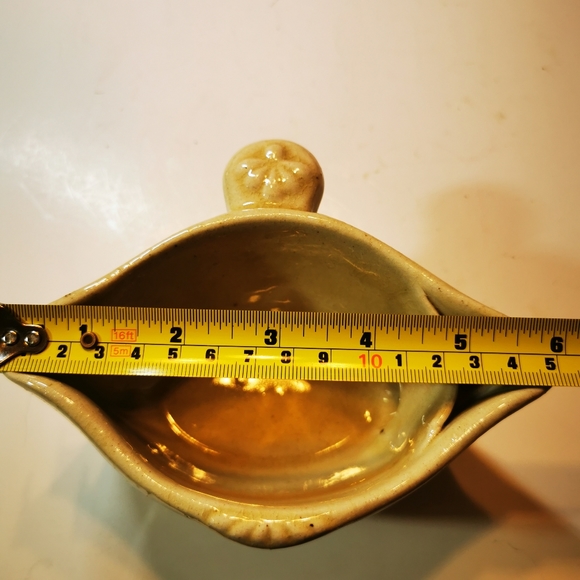 Vintage Pottery Double Spout Gravy Boat - Picture 13 of 16